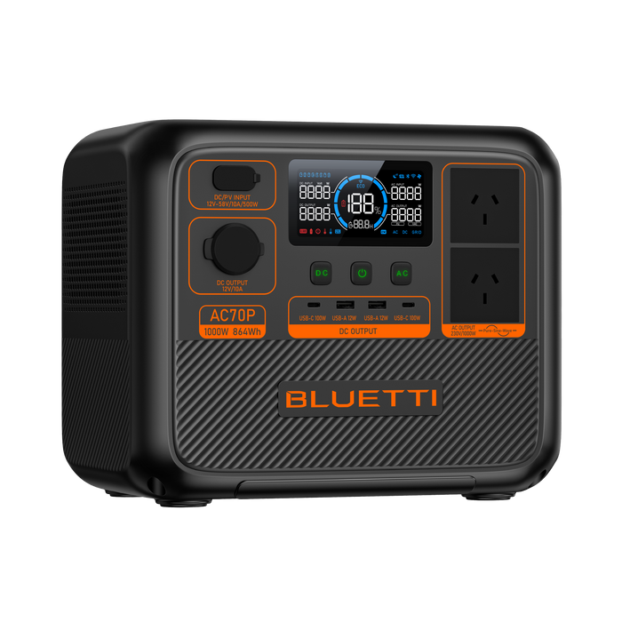 BLUETTI AC70P Portable Power Station | 1,000W 864Wh