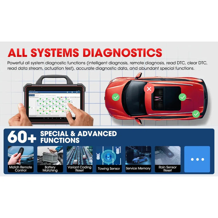 Light Gray LAUNCH X-431 PAD VII Elite Professional Diagnostic Scan Tool, EV Battery Diagnostics & Health Check