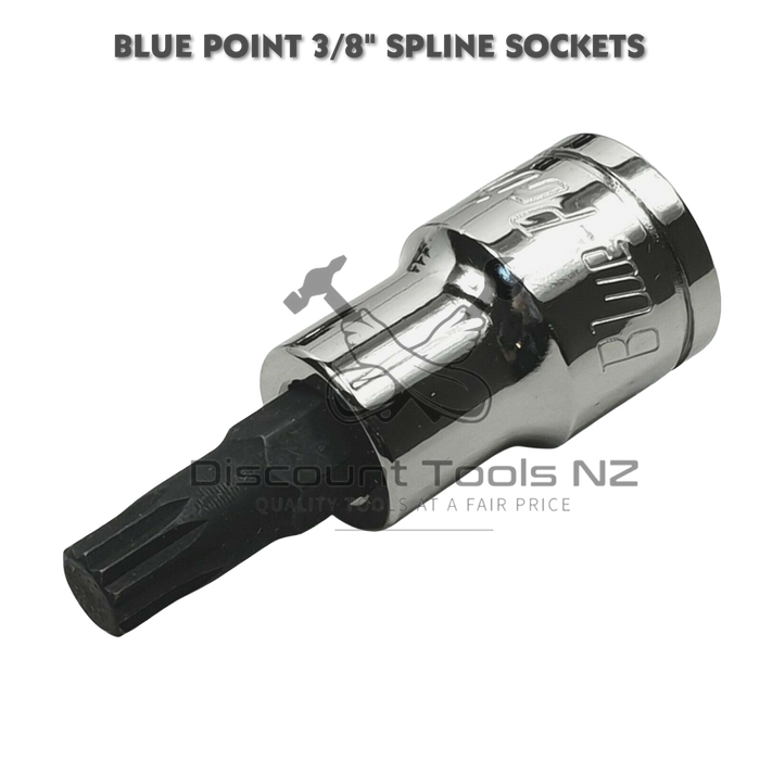 Dark Slate Gray Blue Point 3/8" Spline Sockets M4-M12