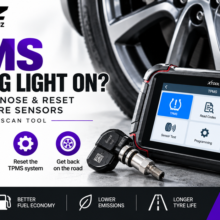 TPMS warning light diagnosis and tyre pressure sensor reset using an automotive diagnostic scan tool – Discount Tools NZ