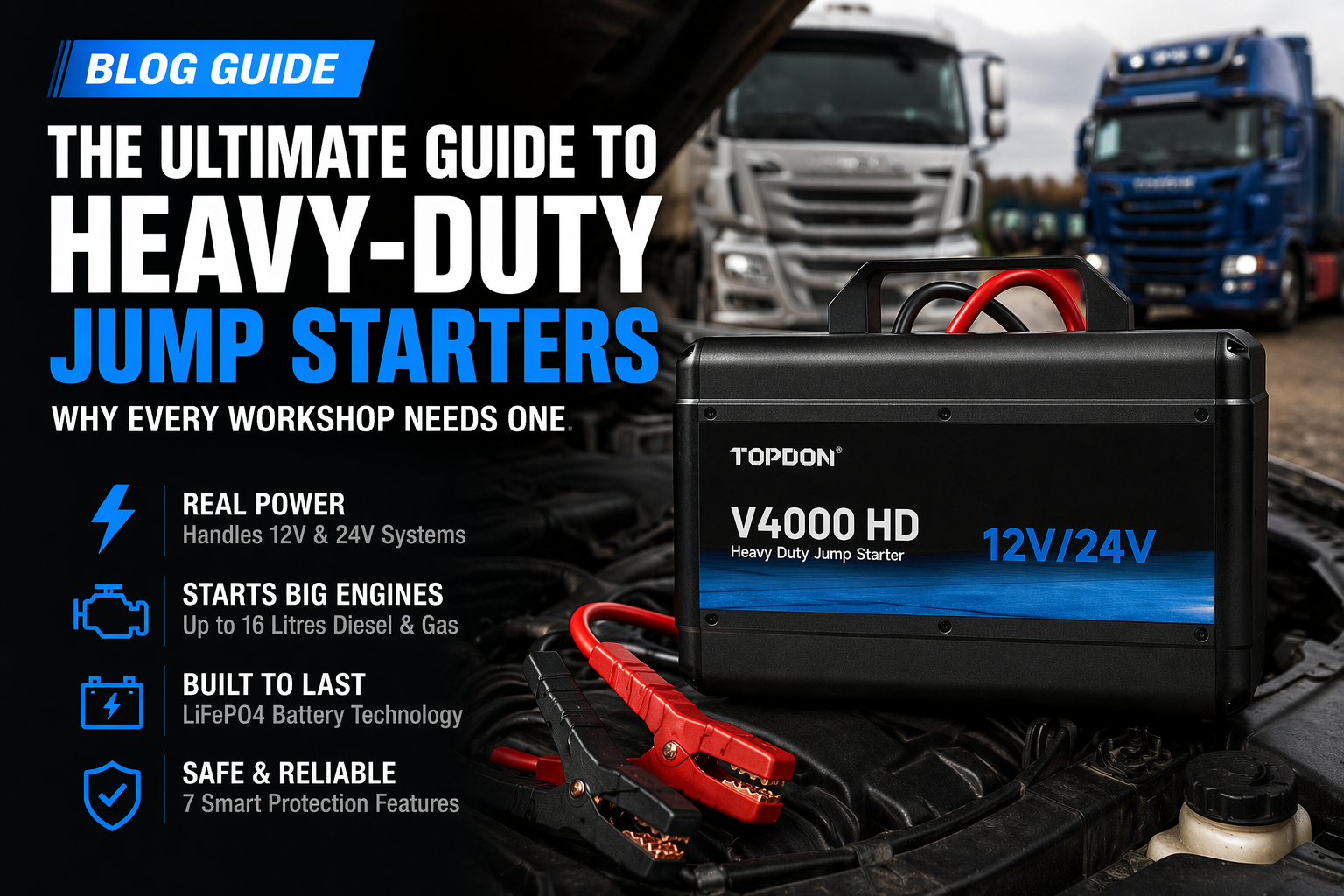 The Ultimate Guide to Heavy-Duty Jump Starters (Why Every Workshop Needs One)