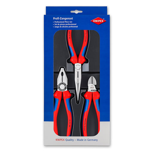 Tan Knipex 3pc Assembly Pack Plier Set - Combination / Diagonal and Needle Nose Pliers Pliers