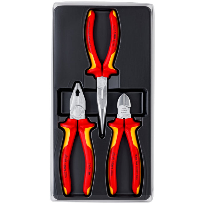 Salmon Knipex 3pc Electro VDE Pliers Set Pliers