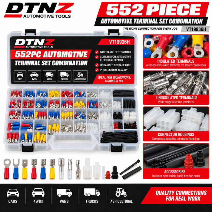 DTNZ 552PC Automotive Electrical Terminal & Connector Assortment Set