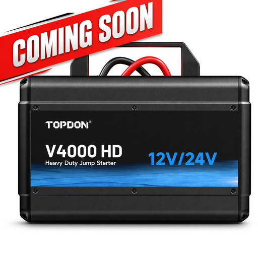 White Smoke TOPDON V4000 HD Heavy Duty Jump Starter (12V / 24V, 4000A) Vehicle Jump Starters