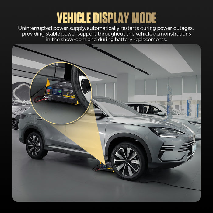 Dark Slate Gray AUTOOL EM385 – 3-in-1 ECU Programming Power Supply, Battery Charger & Jump Starter Vehicle Battery Chargers