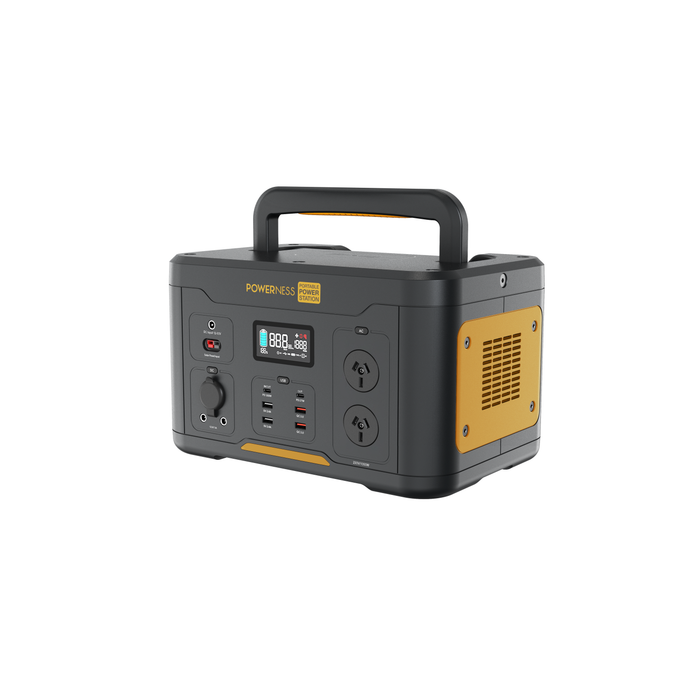 Dark Slate Gray Powerness Generator 1000 Hiker U1000 + SolarX S120 solar generator