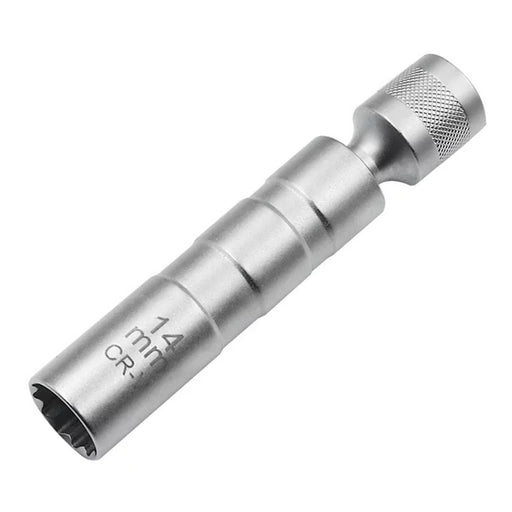 Gray DTNZ 3/8‘’ 12pt 14mm Long Thin Wall Magnetic Spark Plug Socket Spark Plug Socket