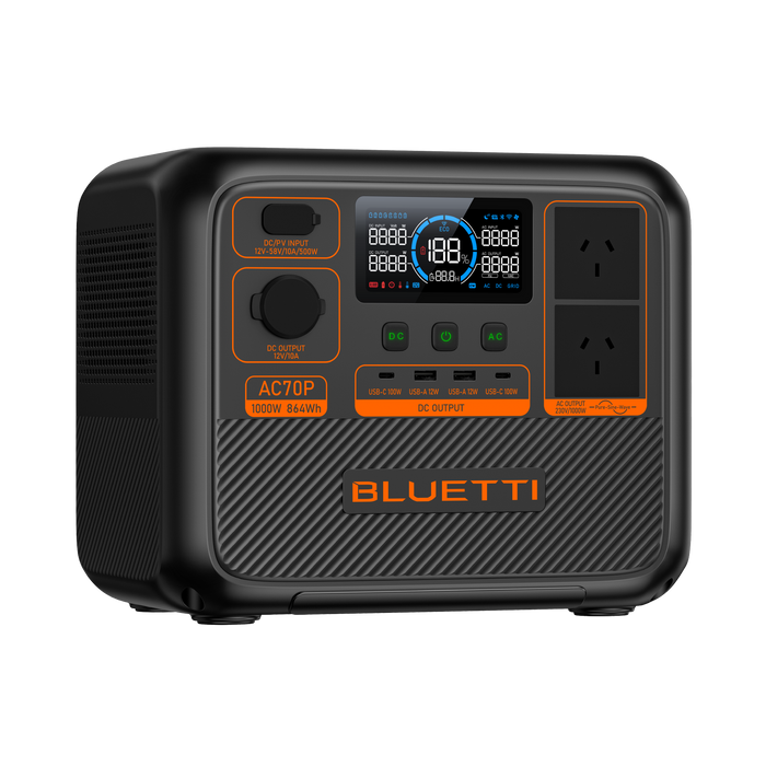 BLUETTI AC70P Portable Power Station + PV120 Solar Panel