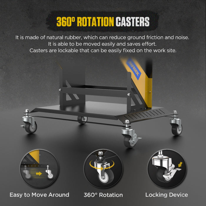 Dark Slate Gray AUTOOL 3 Shelf Diagnostic Scanner Tool Cart, Tool Trolley, With Storage Draw Diagnostic cart