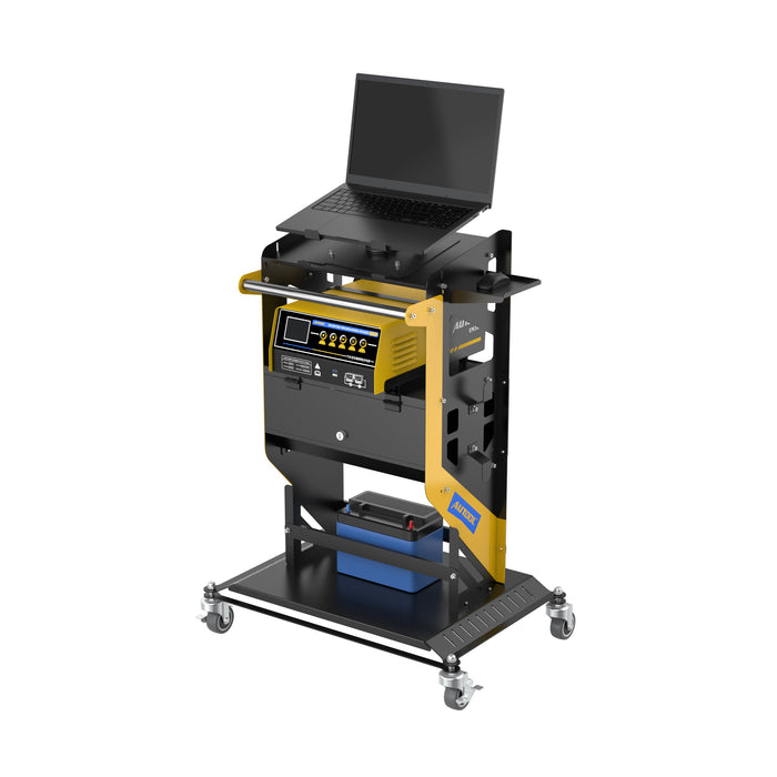 Dark Slate Gray AUTOOL 3 Shelf Diagnostic Scanner Tool Cart, Tool Trolley, With Storage Draw Diagnostic cart