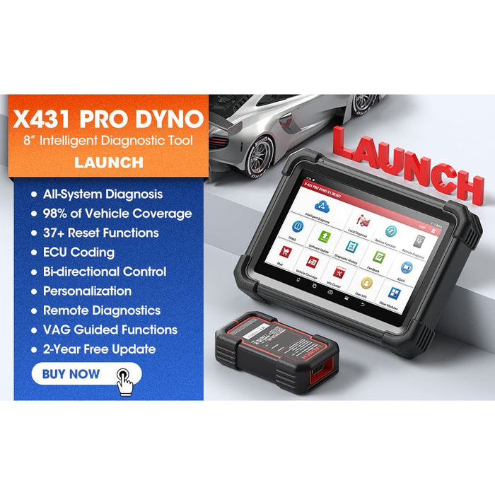 Dark Slate Blue LAUNCH X431 PRO DYNO 8" Full System OBD 2 Diagnostic Scan Tool (NEW 2023) Diagnostic Scanner