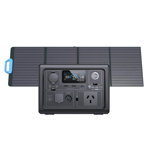 Dim Gray BLUETTI Solar Generator EB3A with PV120 120W Solar Panel Included, 268Wh solar generator