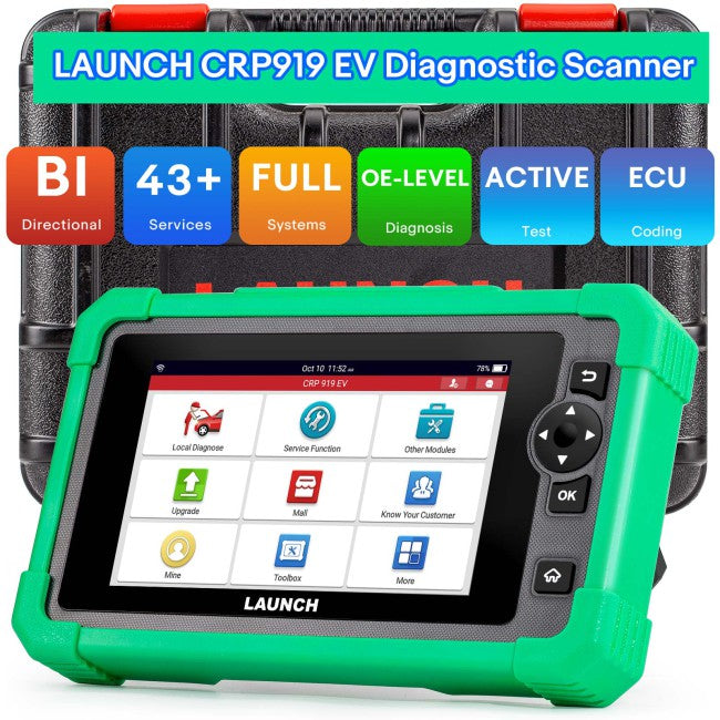 White Smoke Launch CRP919 EV Advanced Diagnostic Scan Tool – EV, Hybrid & Petrol Vehicles Diagnostic Scan Tool