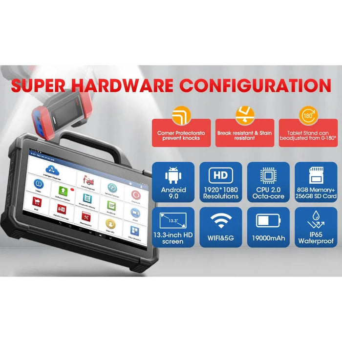 Light Gray LAUNCH X-431 PAD VII Elite Professional Diagnostic Scan Tool, EV Battery Diagnostics & Health Check Diagnostic Scanner