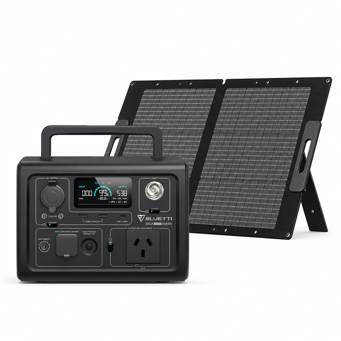 BLUETTI EB3A + PV100 Solar Generator Kit 268Wh 600W Portable Power NZ —  Discount Tools NZ