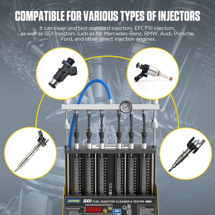 AUTOOL CT400 Fuel Injector Cleaner & Fuel Injector Tester GDI