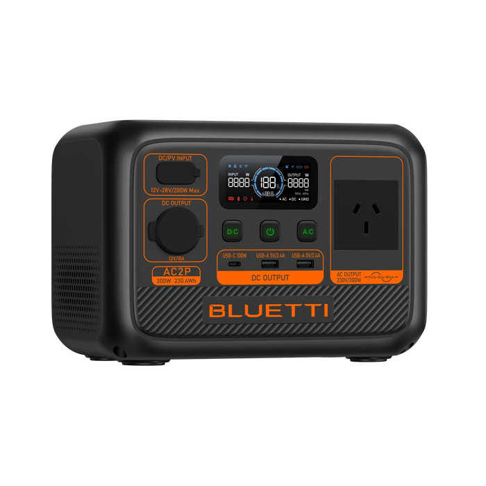 BLUETTI AC2P Portable Power Station | 300W 230.4Wh | PV120 Solar Panel