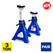 White Smoke Blue Point BLPJS3TP 3 Ton Jack Stands (Pair) with Rubber Saddle & Safety Pin Work shop tools