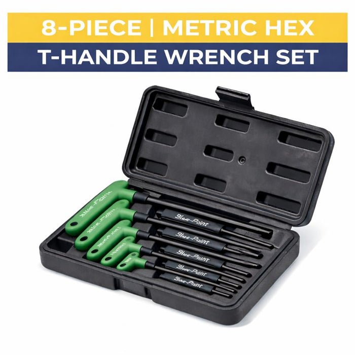 White Smoke Blue Point BLP8TWMS 8-Piece Metric Hex T-Handle Wrench Set Hex Keys
