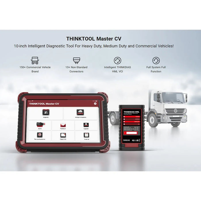 Light Gray THINKCAR Thinktool Master CV 24V Commercial Vehicle Diagnostic Scan Tool Diagnostic Scan Tool