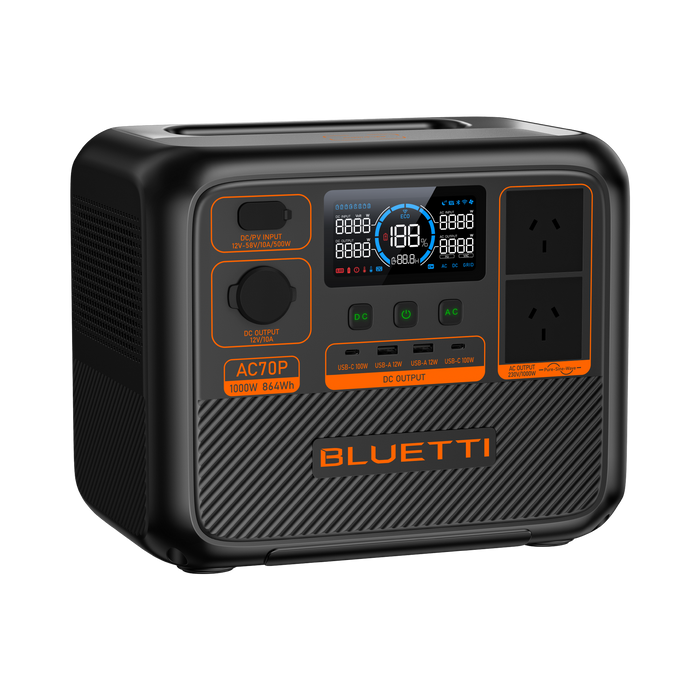 BLUETTI AC70P Portable Power Station | 1,000W 864Wh