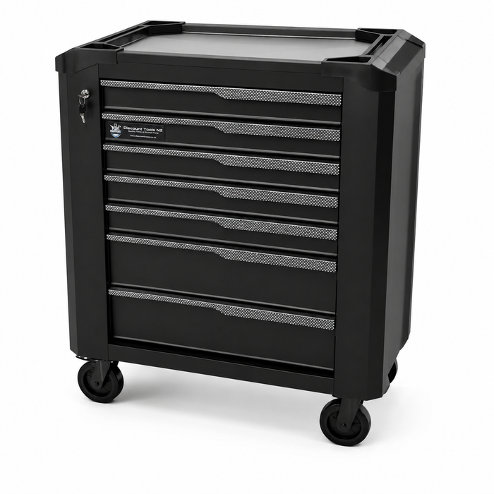 Dark Slate Gray DTNZ 33” 7 Drawer Heavy Duty Roller Cabinet – Steel Tool Chest with Lockable Drawers Tool Storage