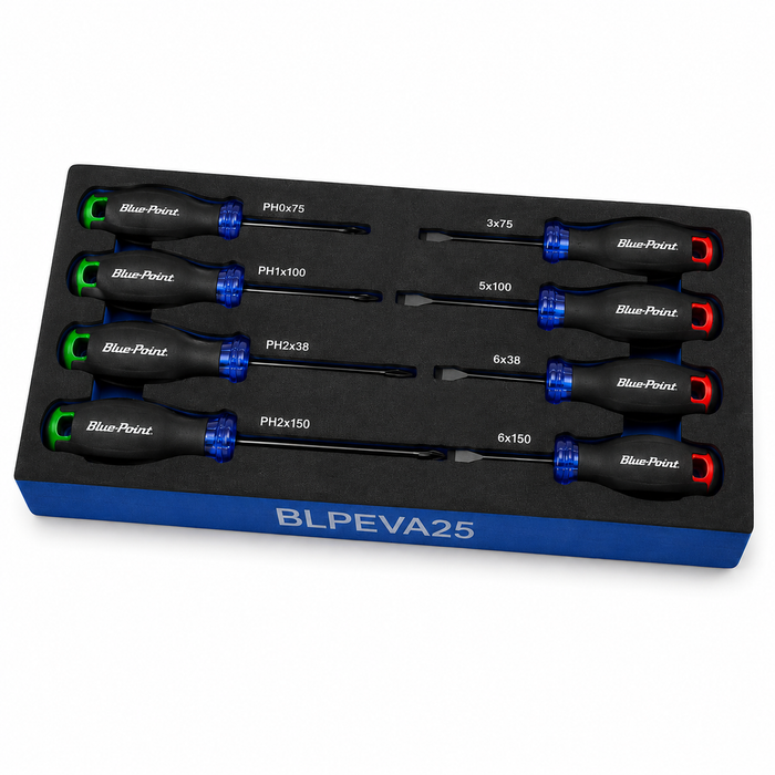 Dark Slate Gray Blue-Point 8 Piece Screwdriver Set in EVA Foam Tray – BLPEVA25 Screwdrivers