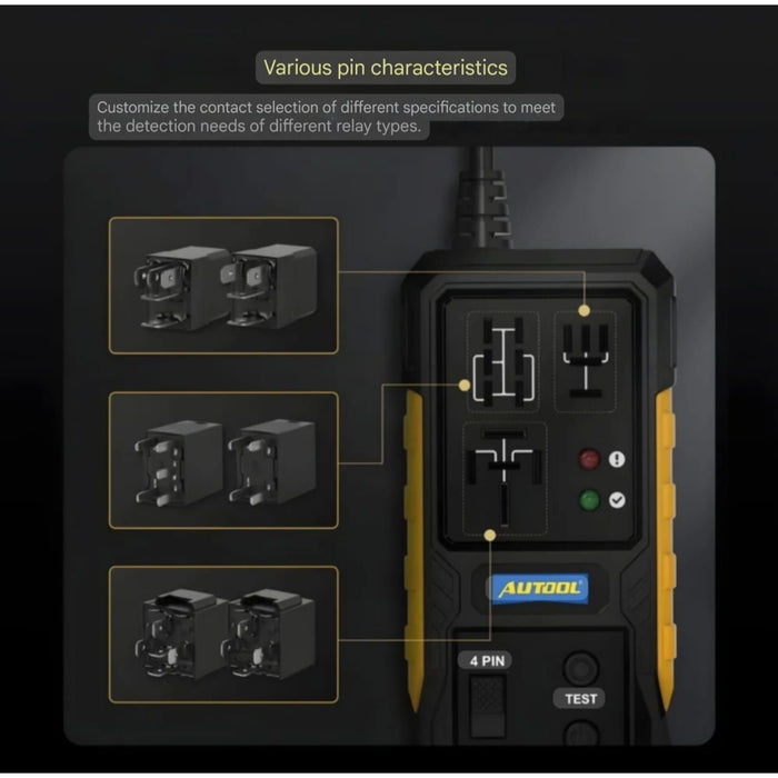Black AUTOOL RT120 – 12V Automotive Relay Tester Relay Tester