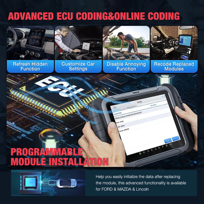 Tan XTOOL XT80W Professional Diagnostic Car Scanner, Key Coding & Odometer Diagnostic Scanner
