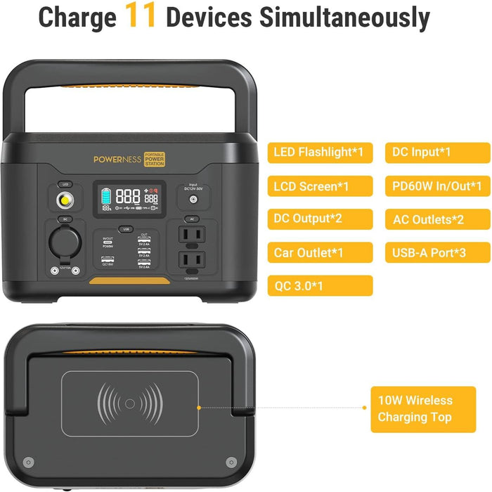 Dark Slate Gray Powerness Hiker | U500 500w | 515wh Portable Generator Power Station Power Station