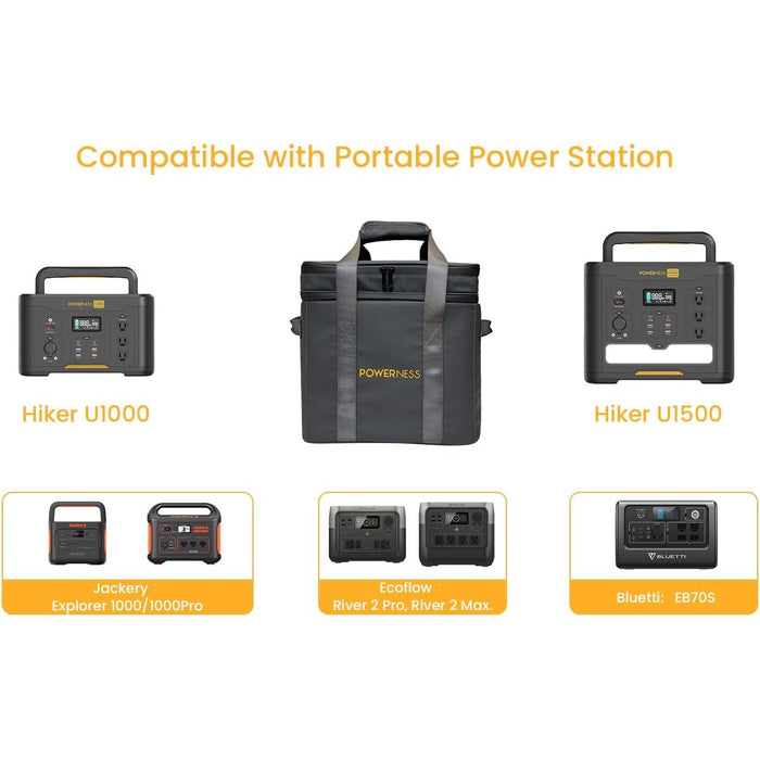 Khaki Powerness Portable Power Station Carrying Case For Hiker U1000/U1500