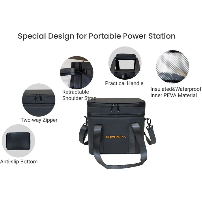 Dark Slate Gray Powerness Portable Power Station Carrying Case For Hiker 300/500 bag