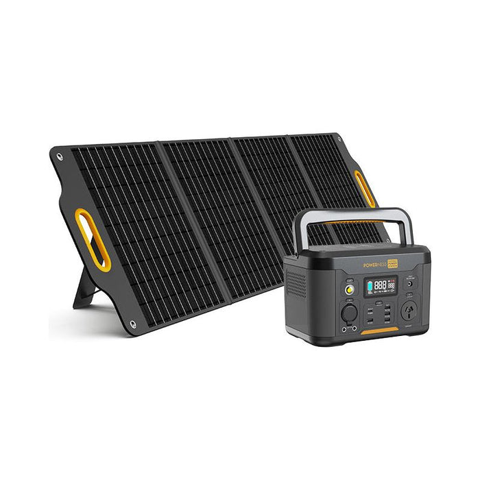 Dark Slate Gray Powerness Solar Generator 300 Hiker U300 + SolarX S80 solar generator