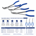 White Smoke Blue-Point 3 Piece 11" Long Reach Bent Nose Pliers Set – BDGPL300HG Pliers