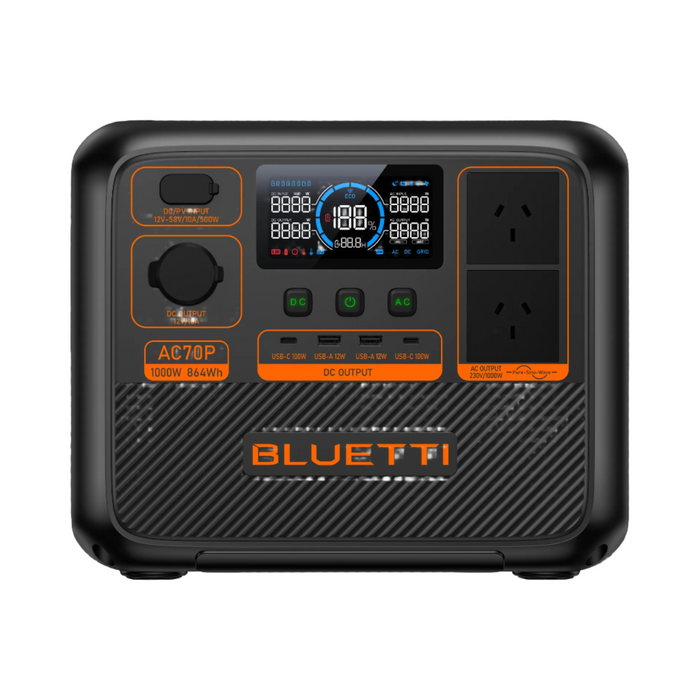 BLUETTI AC70P Portable Power Station | 1,000W 864Wh