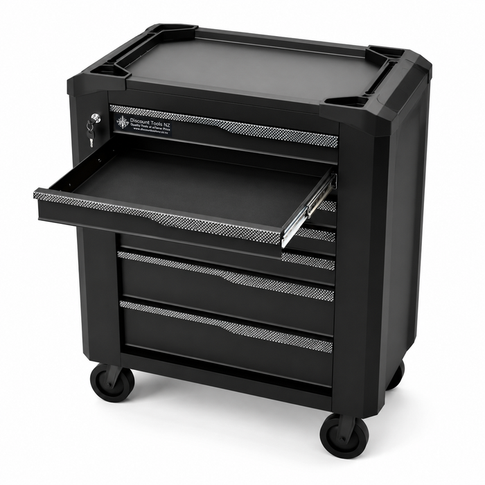 Dark Slate Gray DTNZ 33” 7 Drawer Heavy Duty Roller Cabinet – Steel Tool Chest with Lockable Drawers Tool Storage