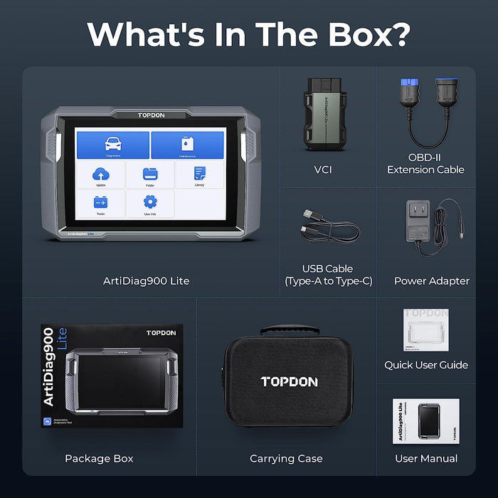 Dark Slate Gray TOPDON Artidiag900 Lite Diagnostic Scan Tool, Professional OBD2 Tool Diagnostic Scan Tool