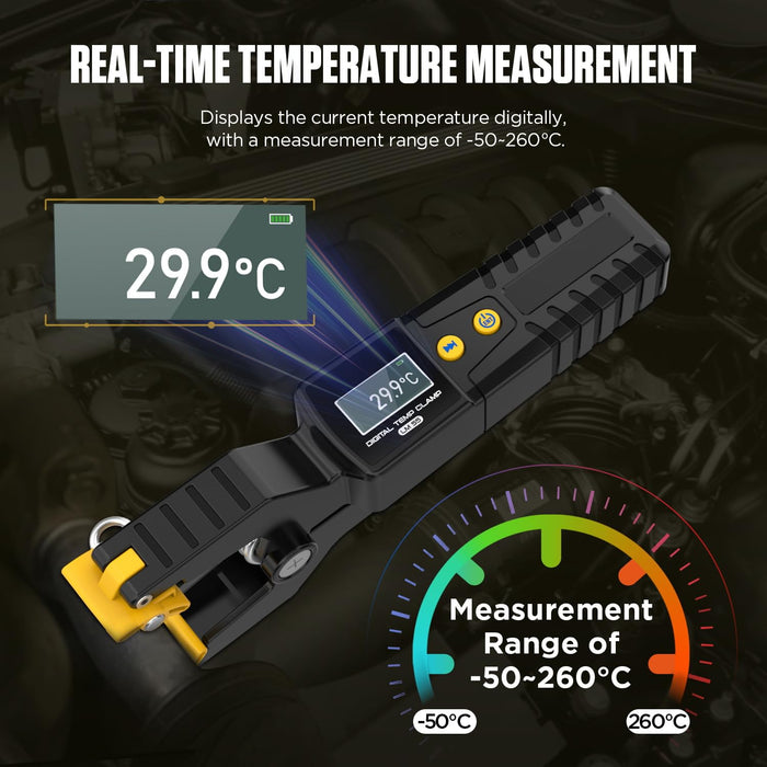 Black AUTOOL LM55 Pipe Clamp Temperature Measuring Instrument Temperature Clamp