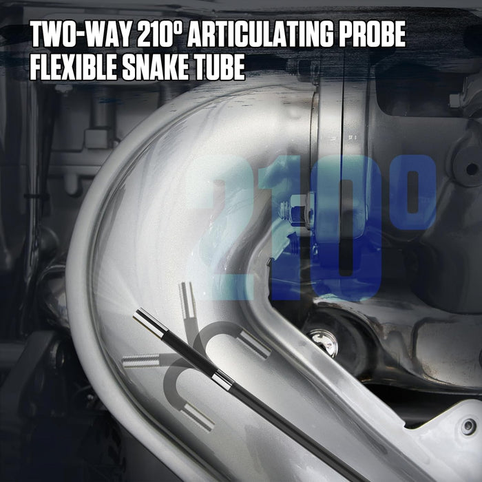 Dark Slate Gray AUTOOL Two-Way Articulating Borescope with Light 6.35mm Video Scope
