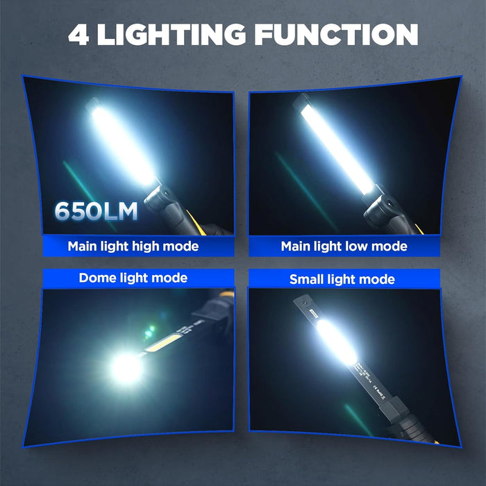 Dark Slate Gray AUTOOL Work Light Rechargeable 2600mAh Magnetic Inspection Lights
