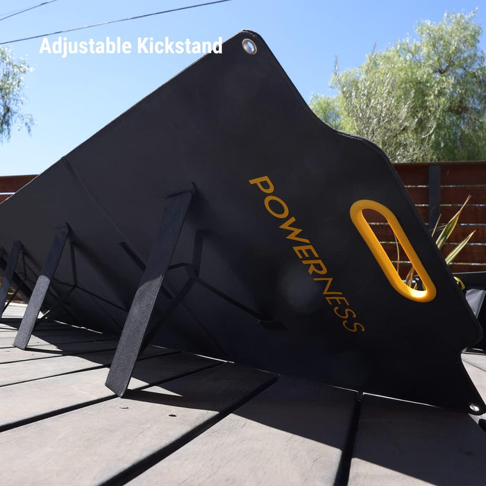 Dark Slate Gray Powerness 120 Watt Portable Foldable Solar Panel For Portable Power Stations