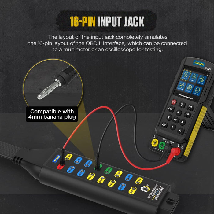 Dark Slate Gray AUTOOL OBD2 Breakout Box Automotive OBDII Break Out Box