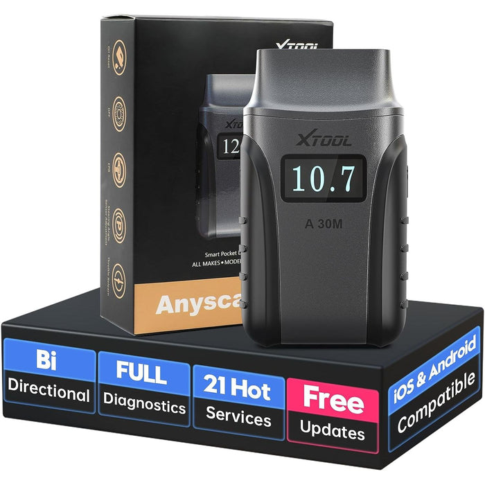 Dark Slate Gray XTOOL Anyscan A30M Diagnostic Scan Tool With Odometer Correction, OBD2 Diagnostic Scan Tool