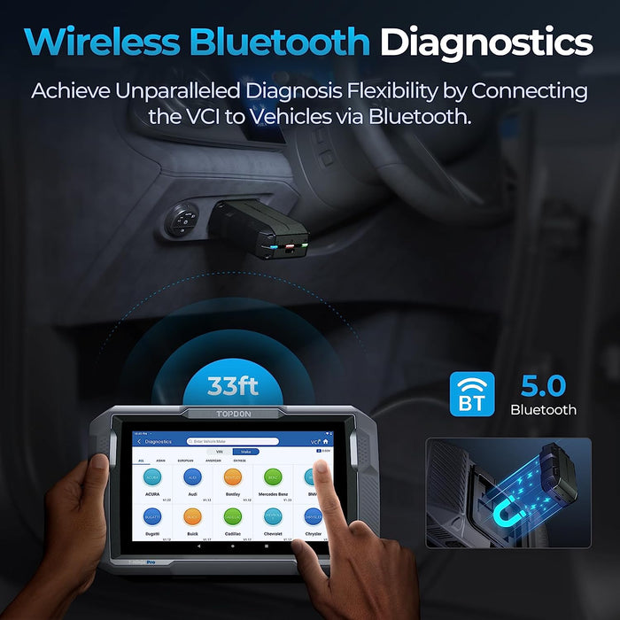 Black TOPDON Artidiag900 Lite Diagnostic Scan Tool, Professional OBD2 Tool Diagnostic Scan Tool