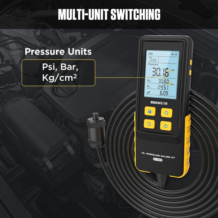 AUTOOL Engine Oil Pressure Gauge Digital Display 0-426 PSI