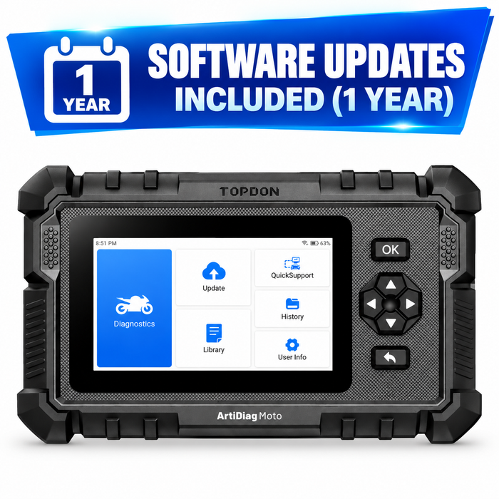 White Smoke Topdon Artidiag Moto Motorcycle Diagnostic Scan Tool Diagnostic Scan Tool