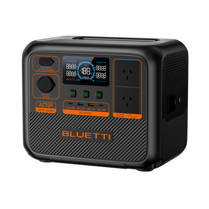 BLUETTI AC70P Portable Power Station | 1,000W 864Wh