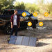 Dark Slate Gray Powerness 120 Watt Portable Foldable Solar Panel For Portable Power Stations Solar Panel