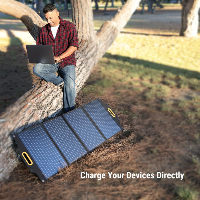 Dim Gray Powerness 120 Watt Portable Foldable Solar Panel For Portable Power Stations Solar Panel